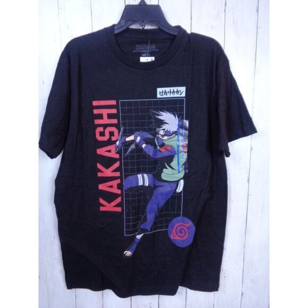 Bioworld Naruto Shippuden Kakashi Hatake Anime Graphic T-Shirt Mens Size L